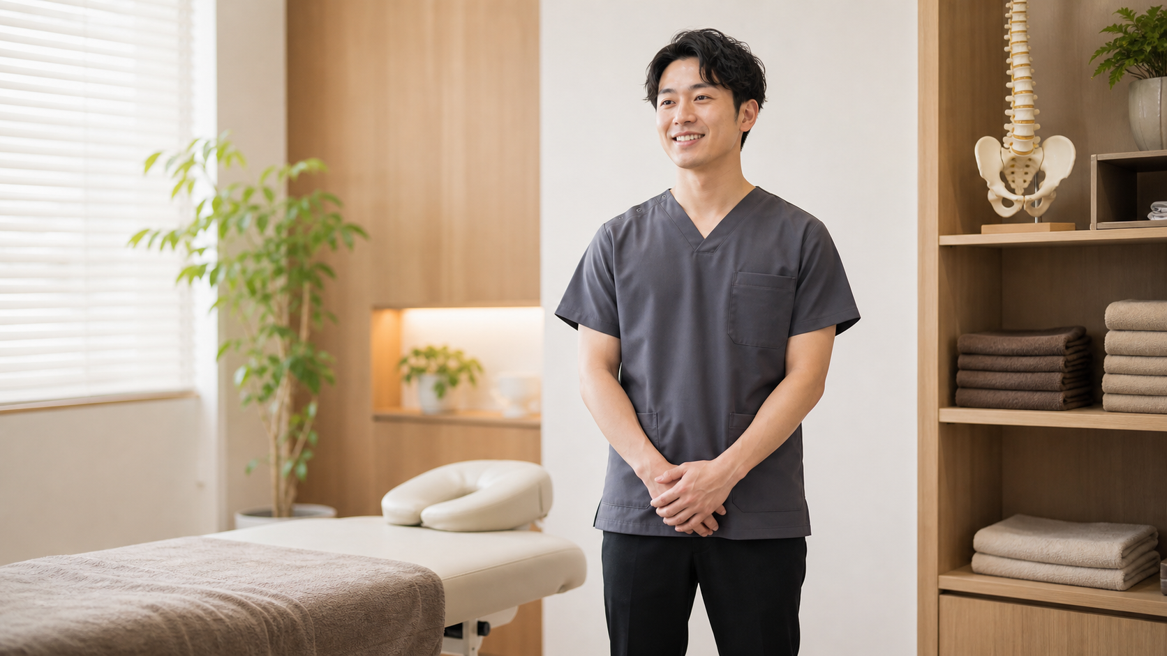 院の世界観に合う清潔感のある整体師の服装