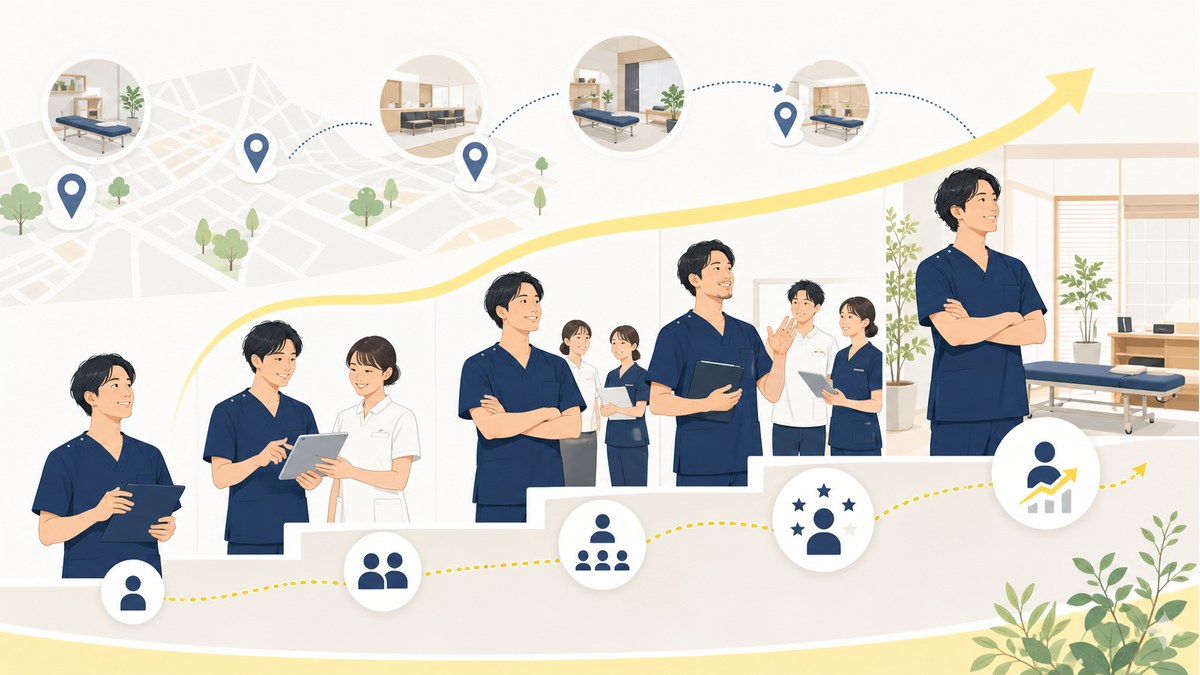 CUREPROで努力が報われるキャリアを描くイラスト