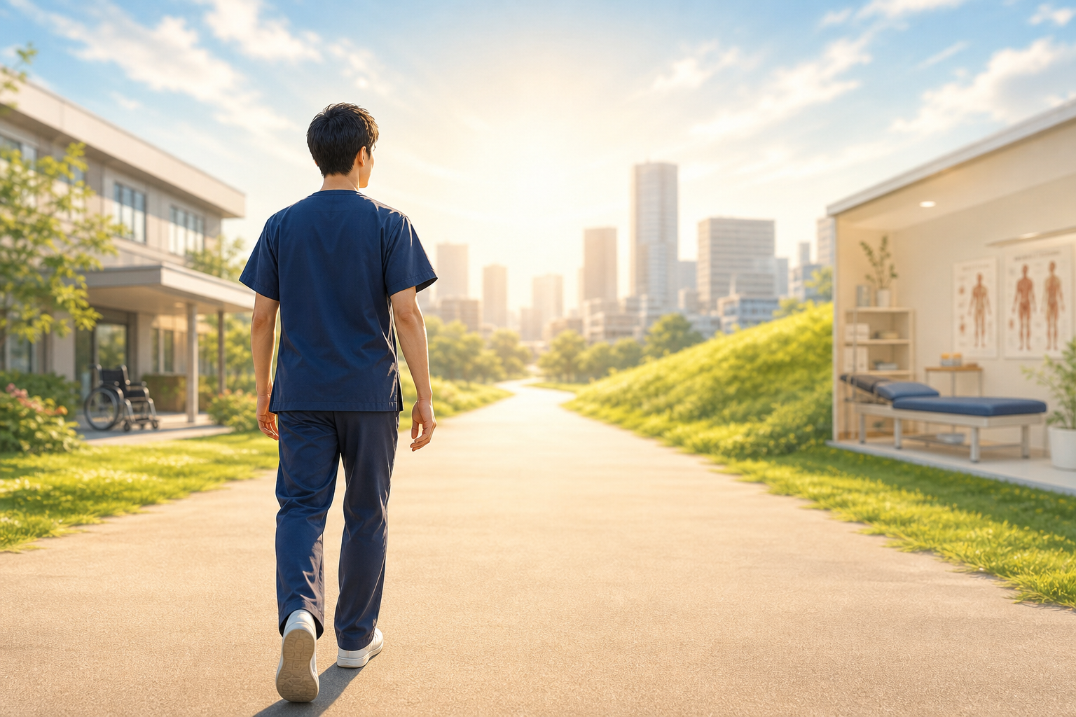 柔道整復師が資格を活かせる進路へ進む様子