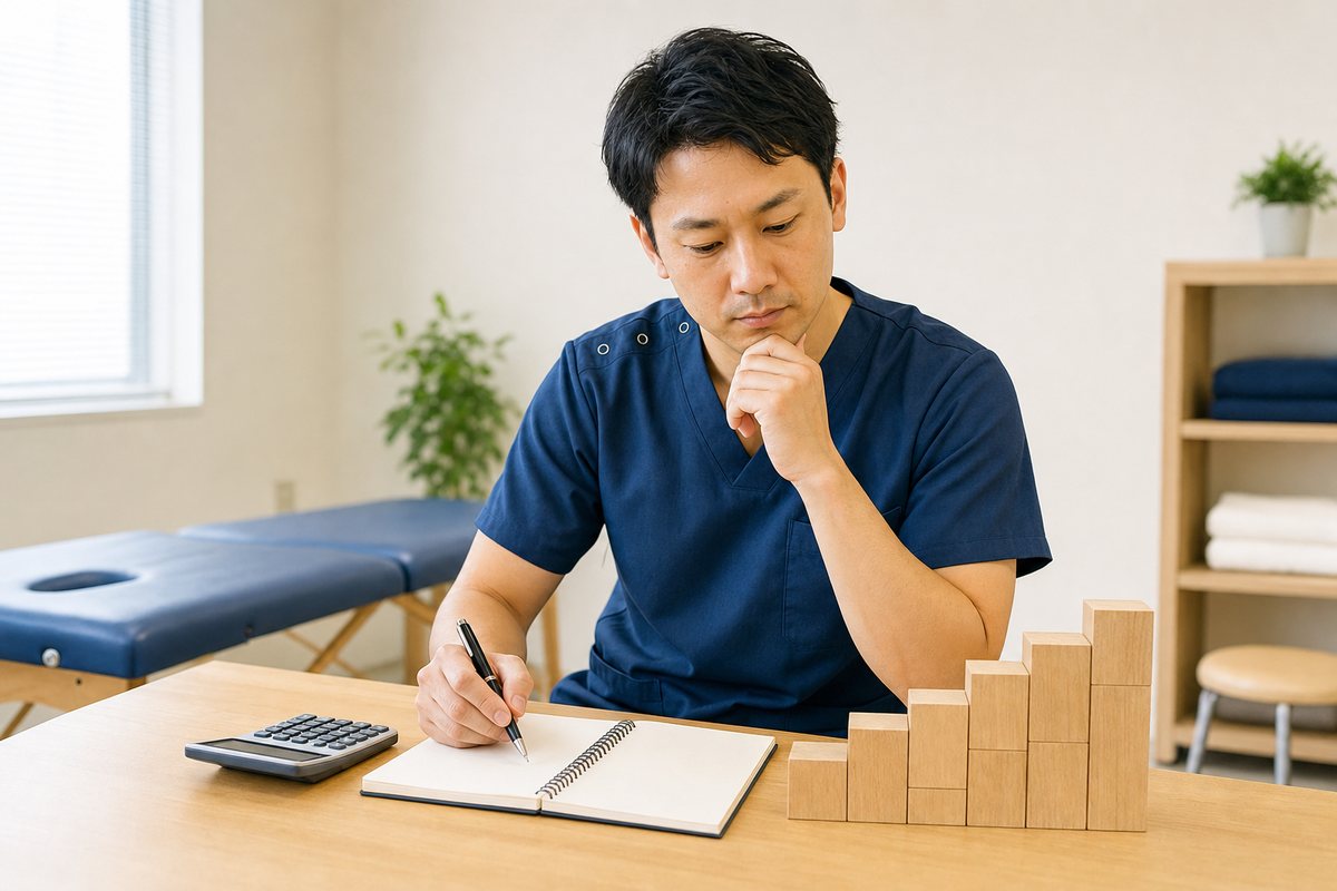 現実的な収入とキャリアを計画する整体師