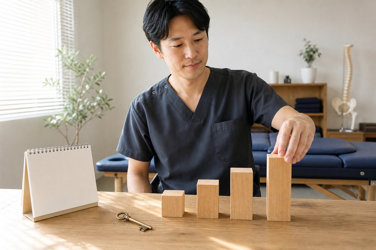 独立までの段階的な成長を計画する整体師
