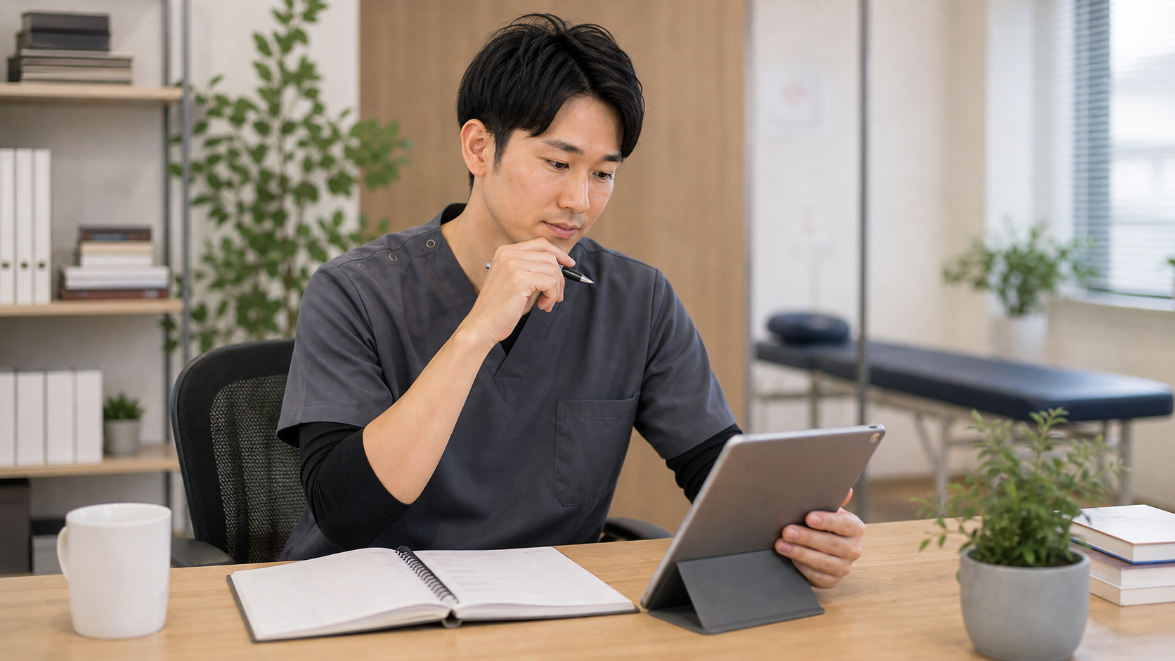 売上と年収の違いを確認する様子