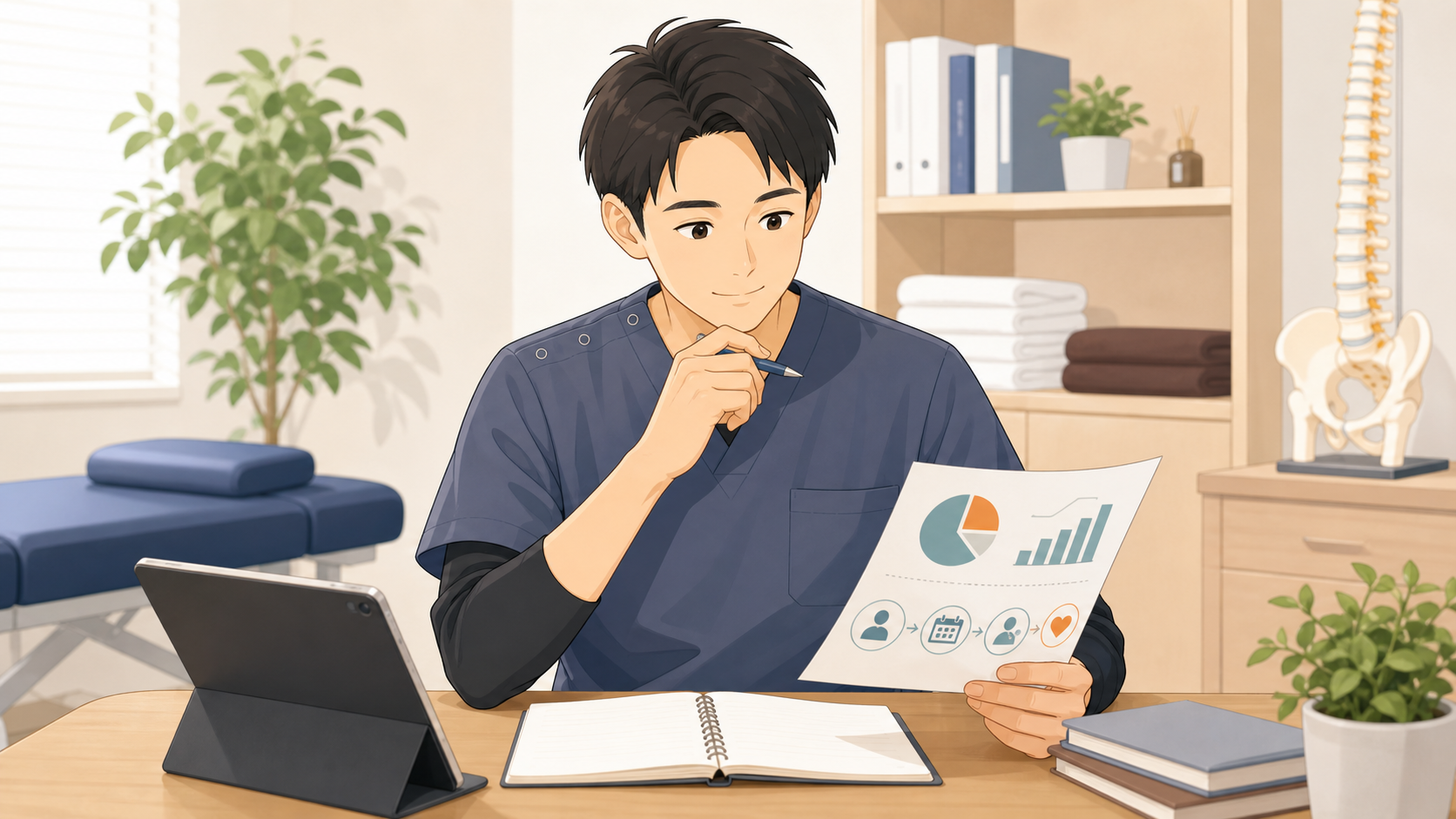開業に直結する経営感覚を学ぶイラスト