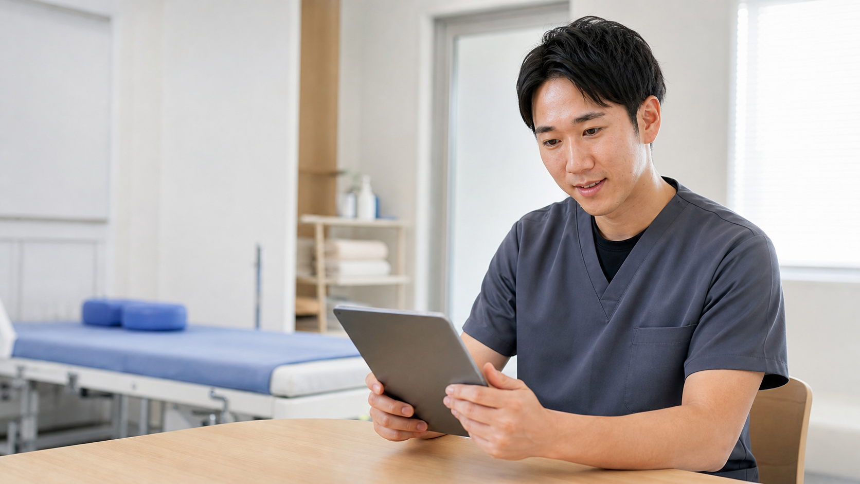 整体師未経験求人のよくある質問に答える施術者の様子
