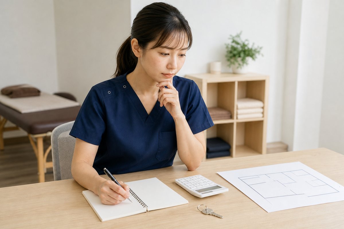 勤務から独立開業への道を計画する整体師