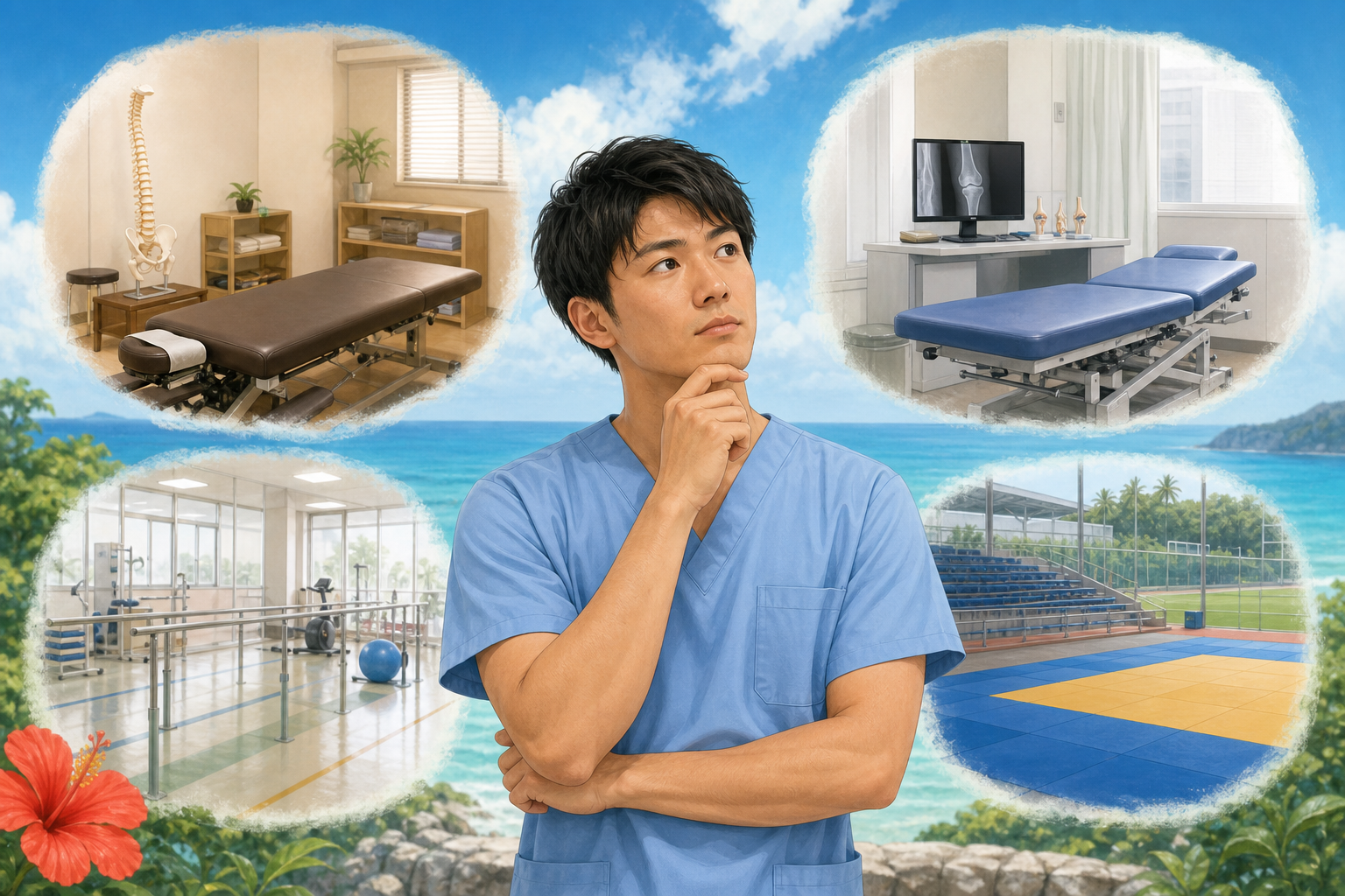 柔道整復師のさまざまな転職先を比較する施術者