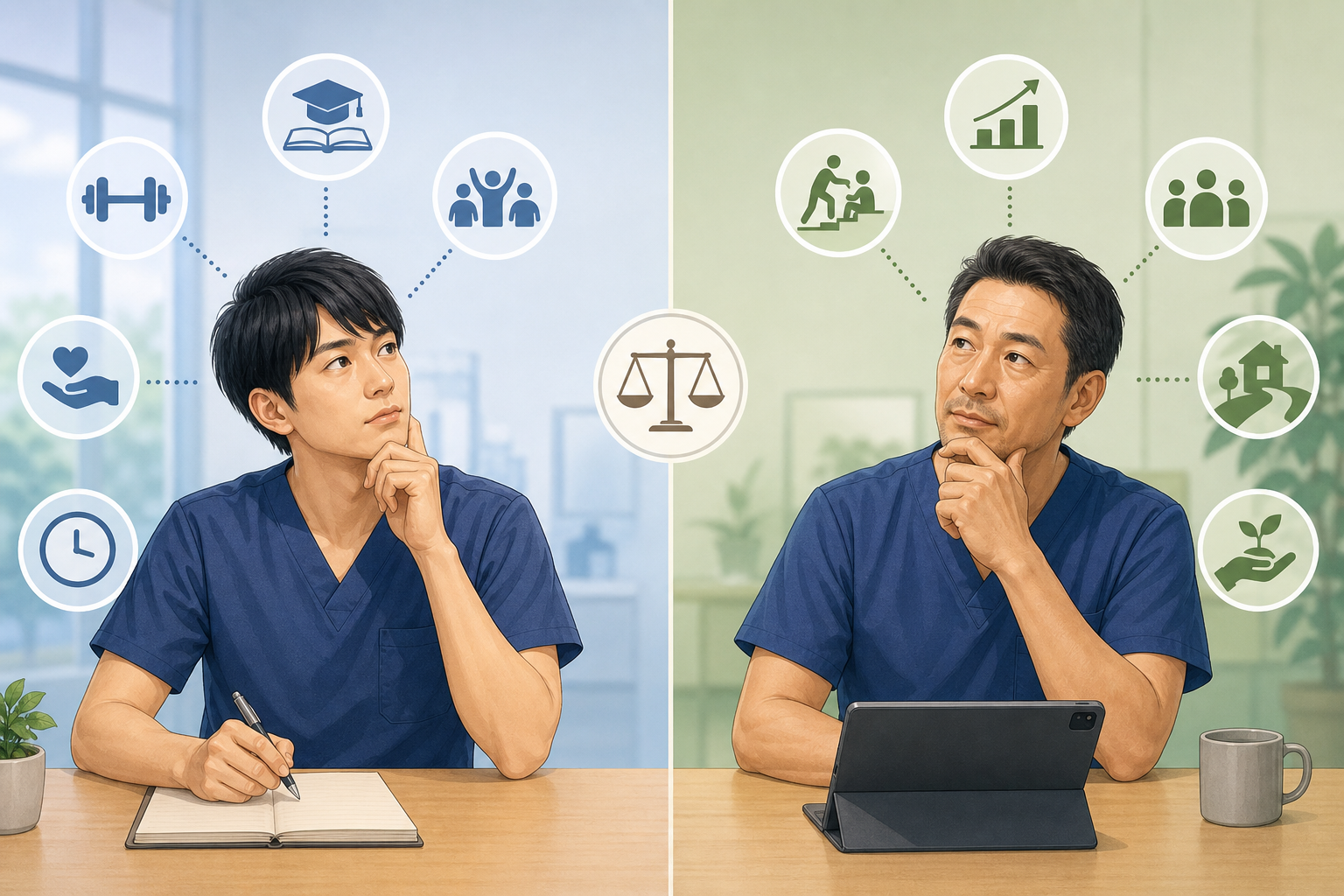 新卒や中途やブランクから働き始める施術者