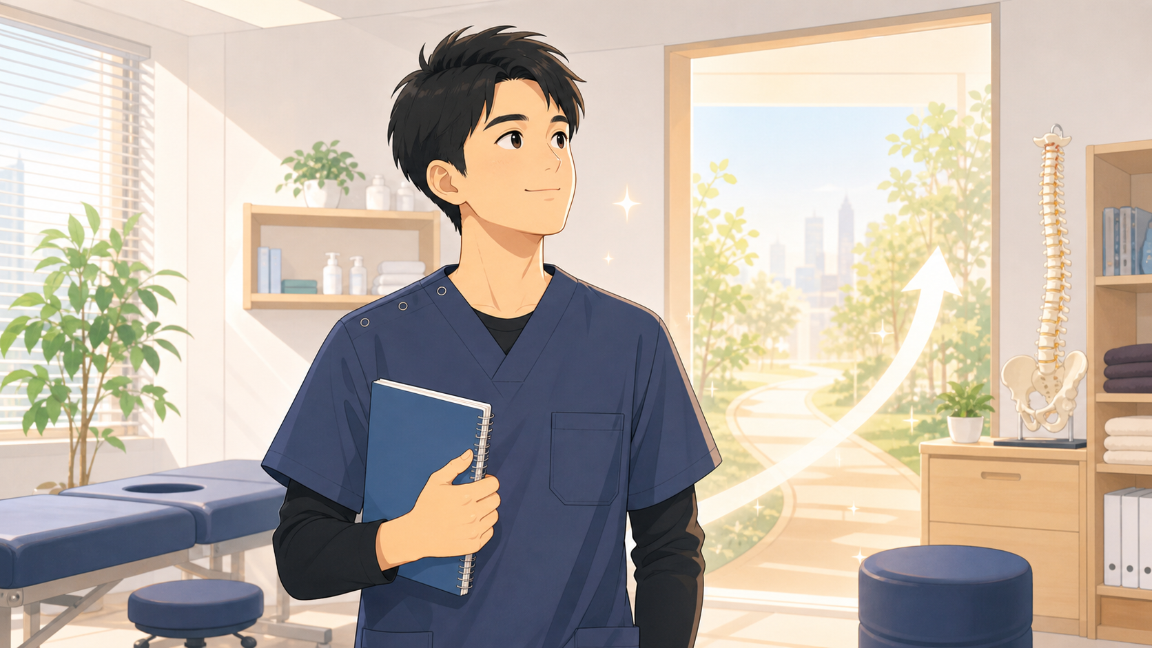 CUREPROで整体院と整骨院の両方を運営する環境を示すイラスト