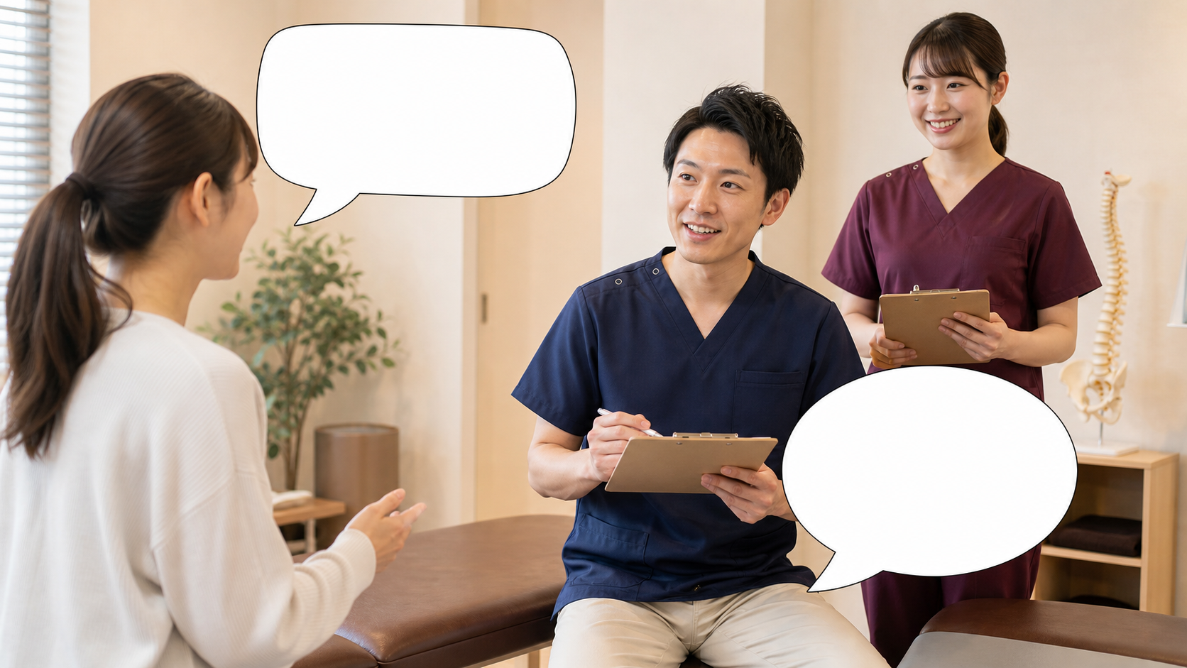 未経験の整体師求人について質問する求職者