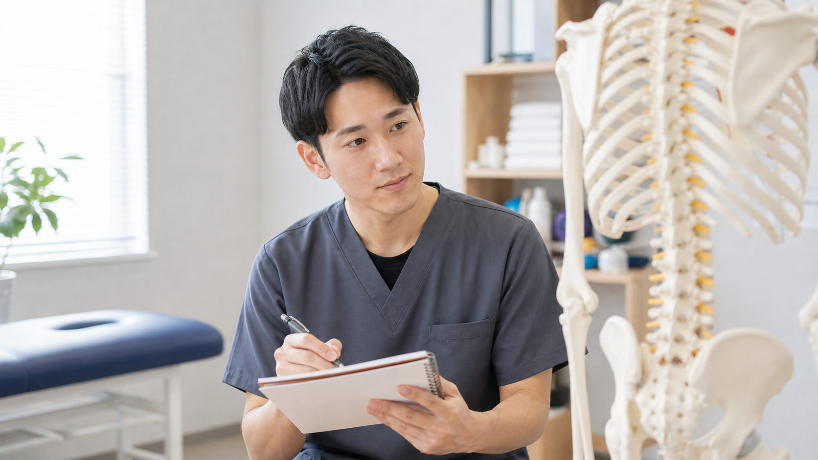 未経験から整体師バイトの基礎を学ぶ様子