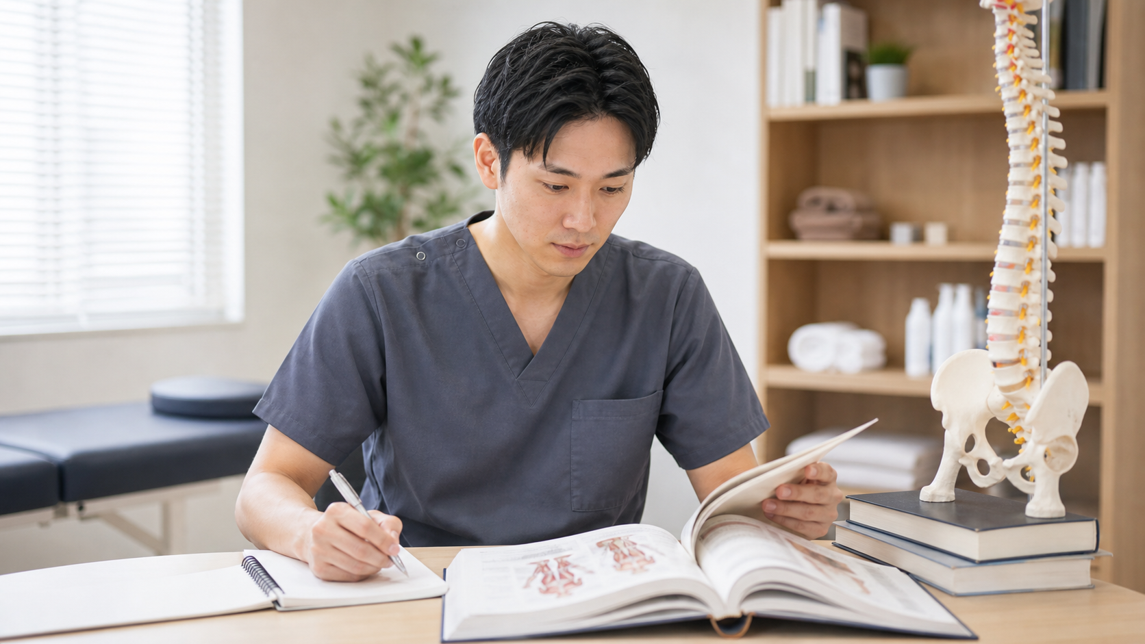 整体師としてしっかり学ぶために正社員の道を考える様子