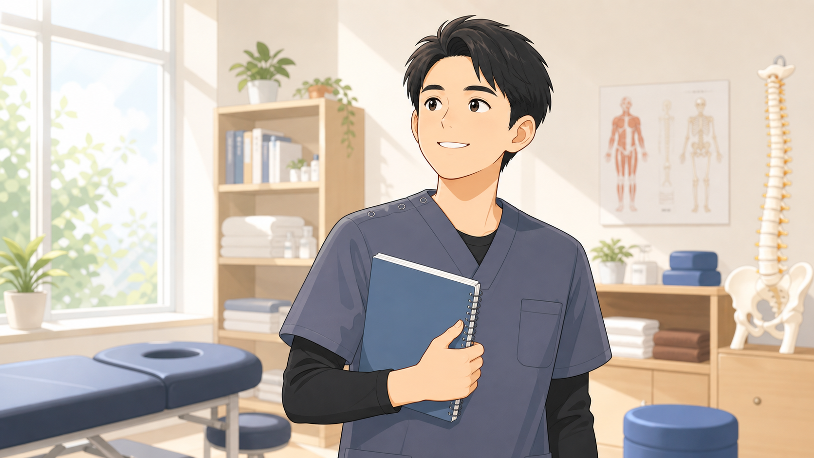 未経験から正社員で整体師を目指すイラスト