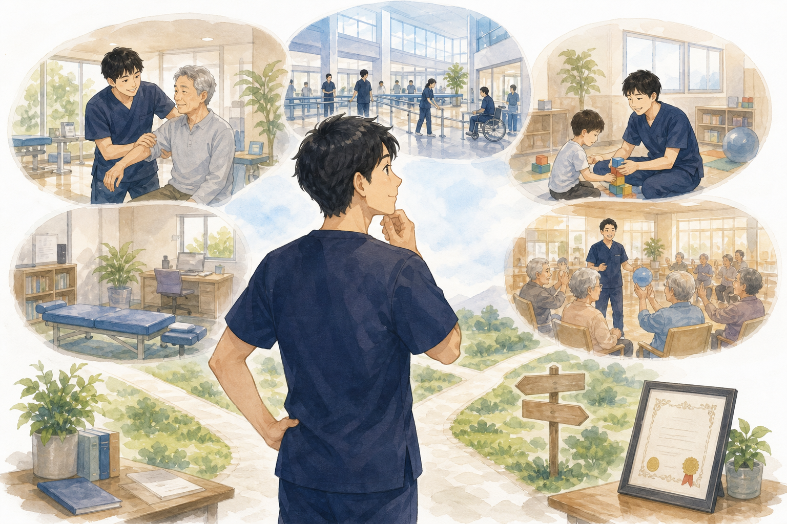 試験直前期の復習と体調管理を行う様子