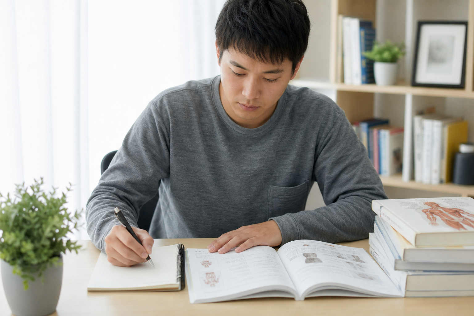 柔道整復師国家試験の過去問学習を表す画像