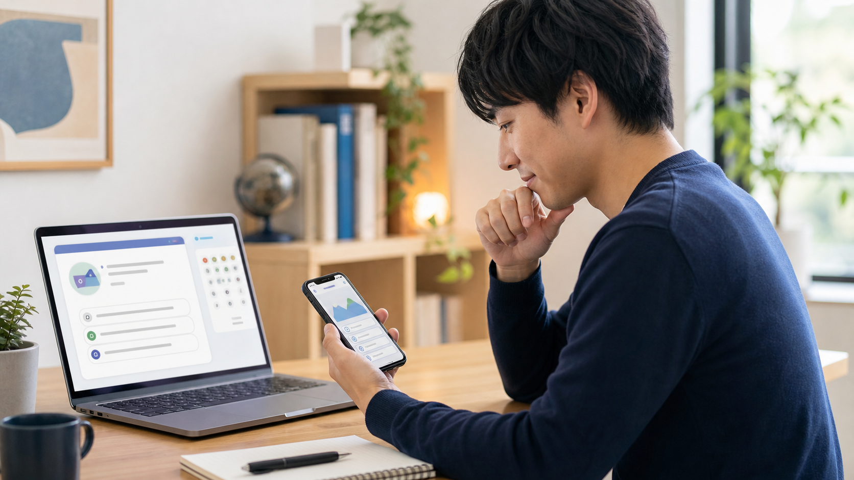学習アプリとWebサイトで過去問を解く様子