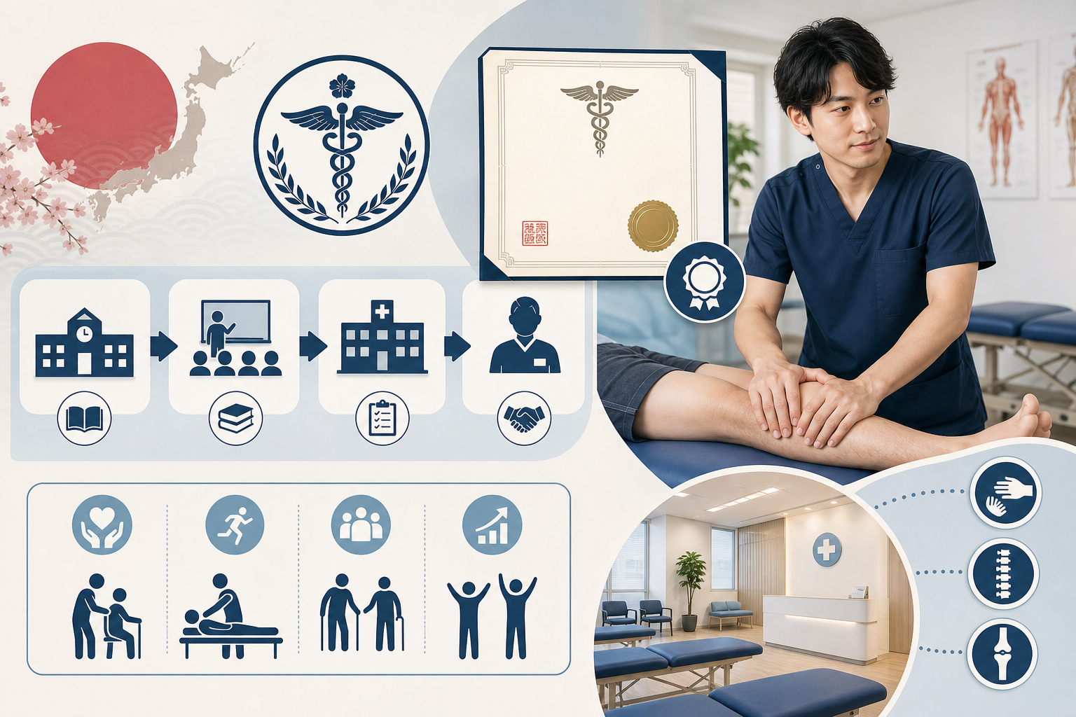 柔道整復師の国家資格としての位置づけを表す図解