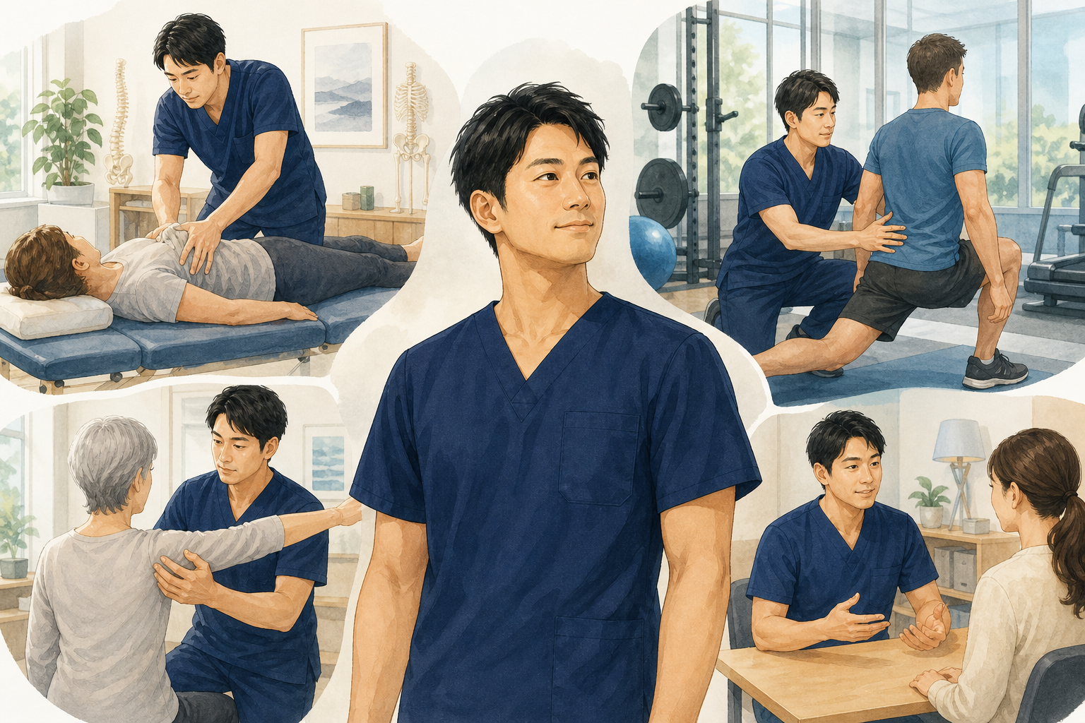 柔道整復師資格取得までの期間と費用を考える様子