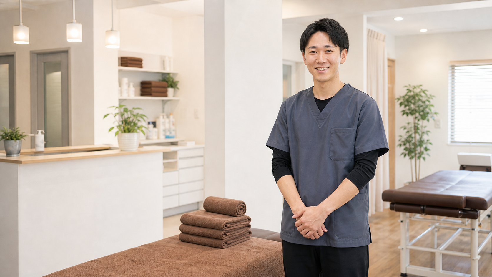 整体師が目的に合わせた進め方を考える様子