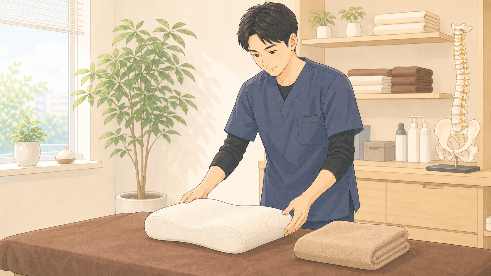 CUREPROという選択肢を考える施術者のイラスト