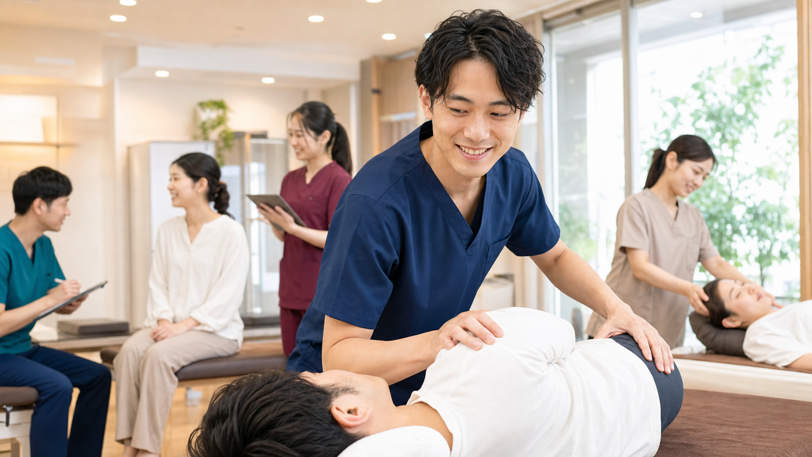 埼玉の整体師正社員求人に関する施術・研修風景