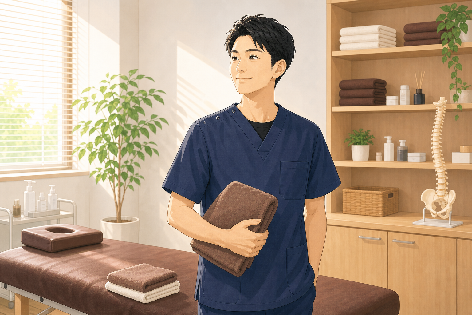 CUREPROで上がる仕組みのある職場を選ぶ施術者のイラスト