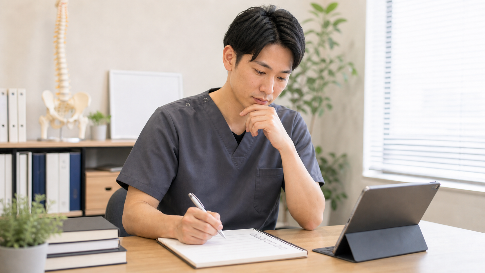 副業を始める前の注意点を確認する様子