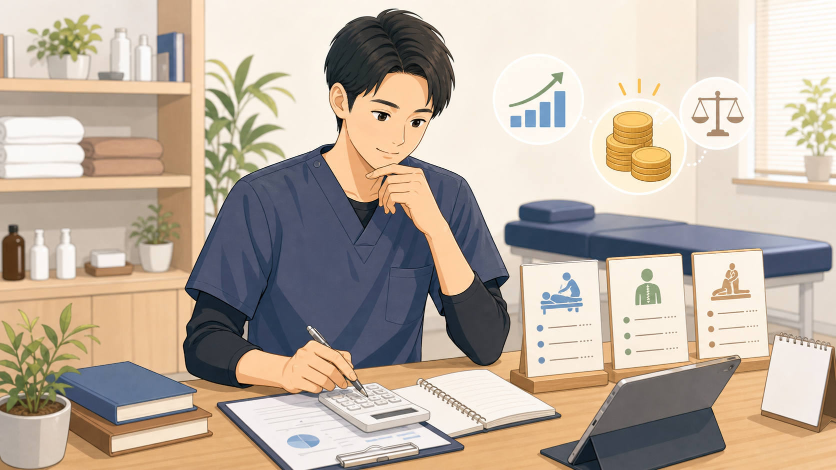 副業の確定申告を確認するイラスト