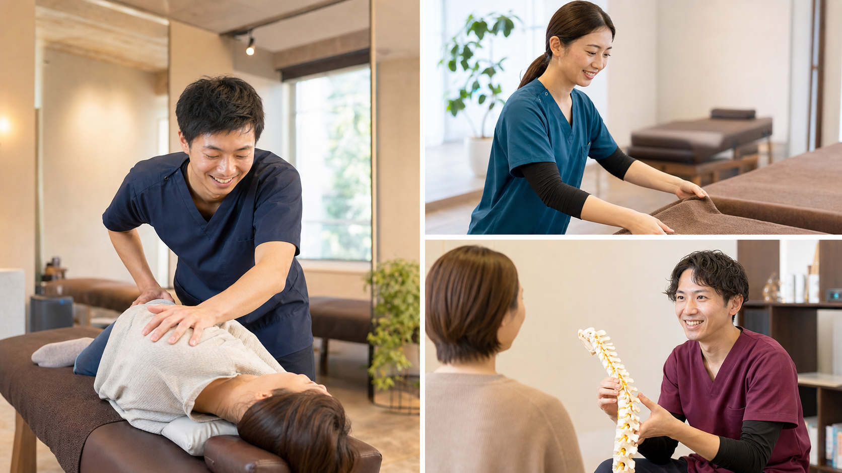 埼玉の整体師求人に関する施術・研修風景