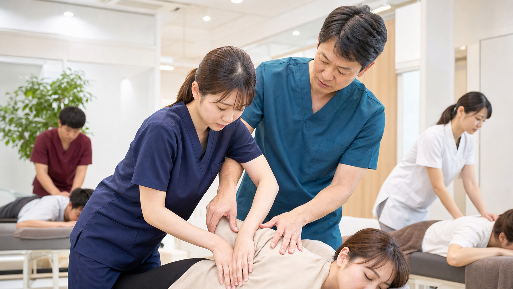 埼玉の整体師求人に関する施術・研修風景