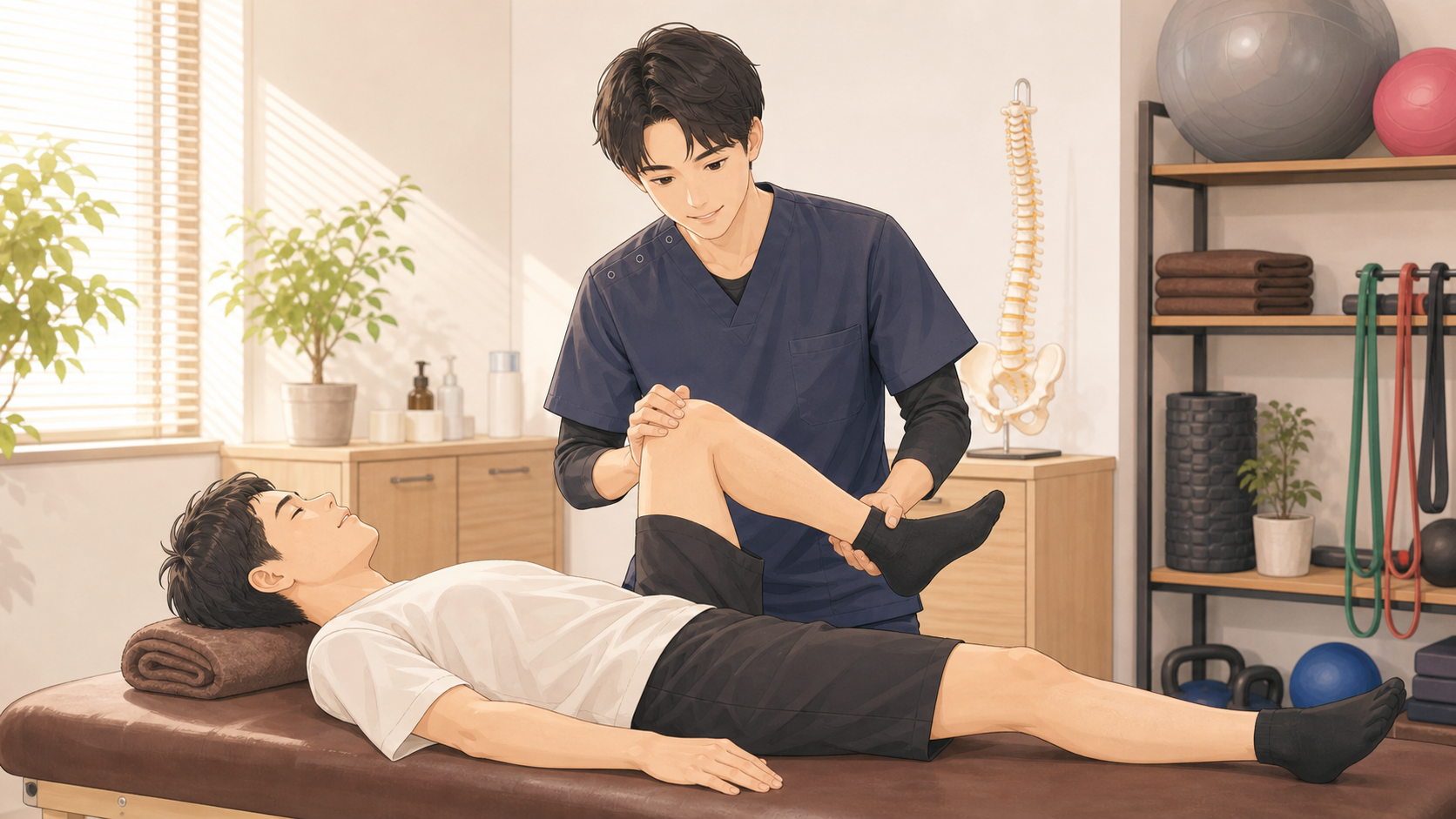 CUREPROでスポーツ分野の土台となる基礎技術を学ぶイラスト