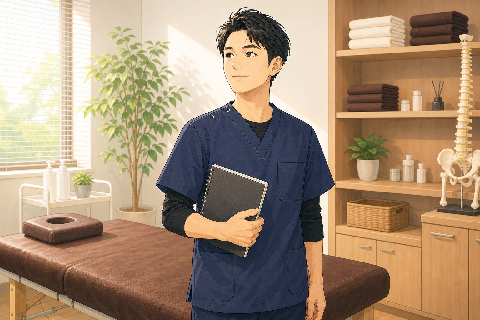 CUREPROで現場にある勉強法を確認するイラスト