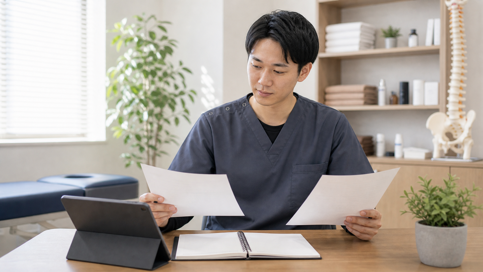 整体師の本質的なきつさと環境で変わるきつさを整理する施術者の様子