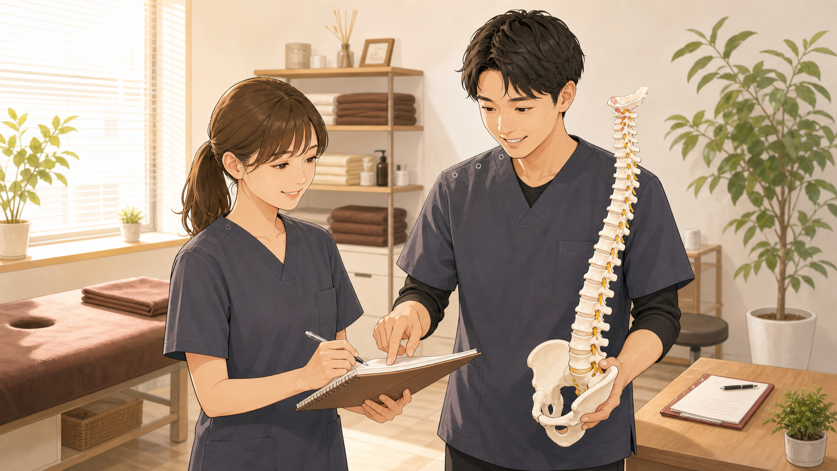 CUREPROで前向きな職場体験が増える様子を表すイラスト