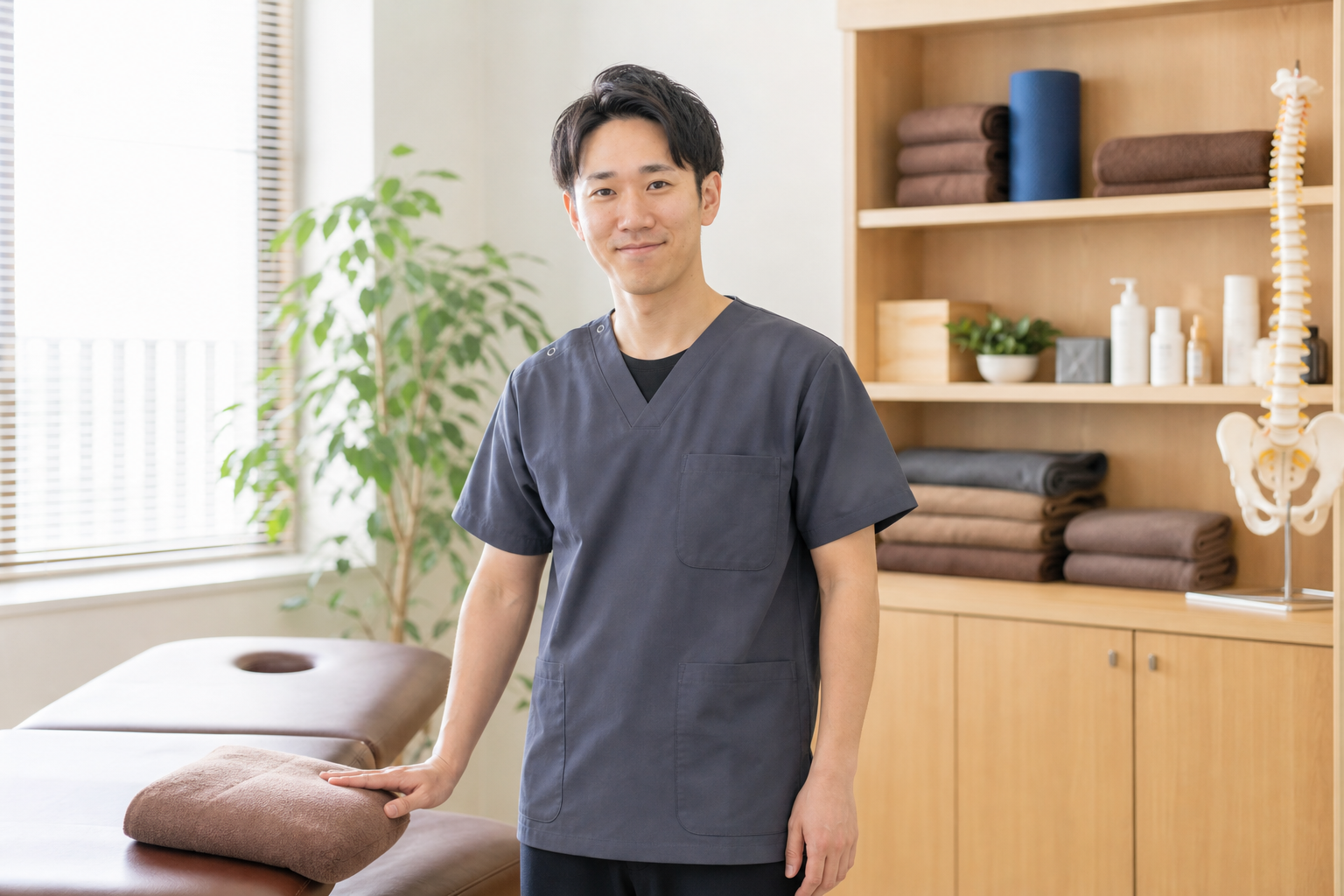 整体師が現場で学ぶ環境を整えている様子