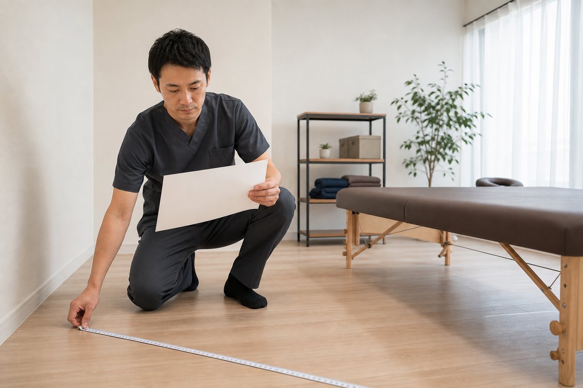 独立開業する施術室を準備する整体師